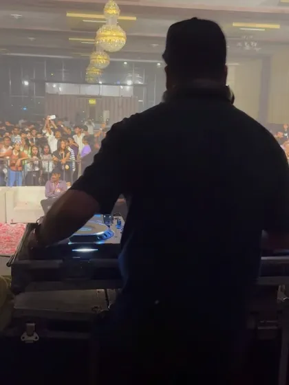 The view from the back of the stage, showing the scale of the event.