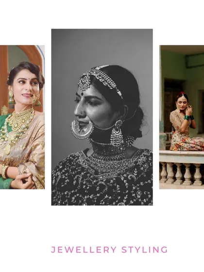 A look at our jewelry styling service. We help you navigate the world of bridal jewelry, from selecting statement pieces to styling heirloom treasures, ensuring every detail is perfect.