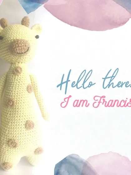 Meet Francis, the studious giraffe who believes in equality and loves to read. This amigurumi character is perfect for encouraging a love of learning and makes a thoughtful, handmade gift.