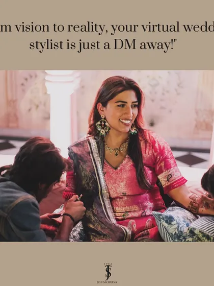 From vision to reality, your virtual wedding stylist is just a DM away. Let's start planning your dream look today.