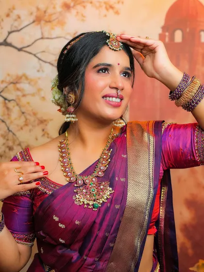 A festive look for Diwali. I believe that embracing our traditional attire and adornments enhances the spiritual and celebratory mood of our festivals.
