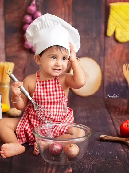 This little chef is getting ready to mix things up. The action shots are always so full of life and personality.