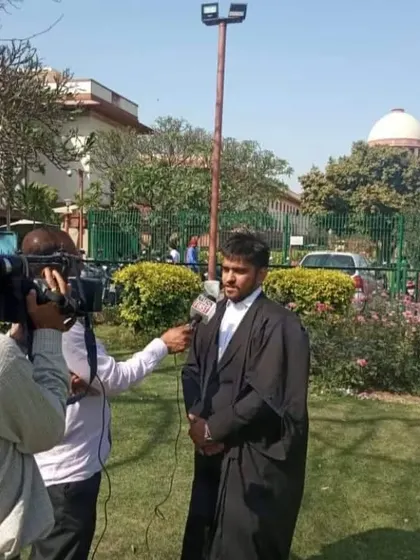 Being interviewed in the lawns of the Supreme Court, discussing the nuances of a case. My practice involves both courtroom advocacy and public legal commentary.