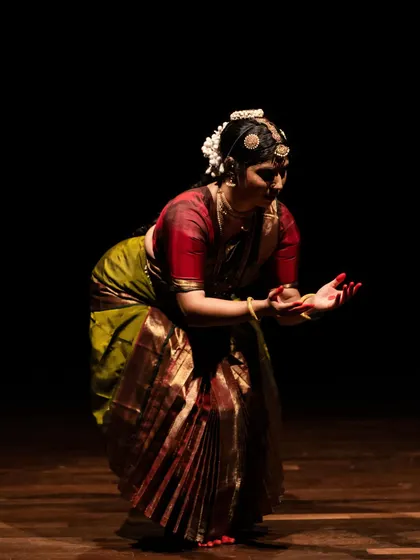 This image from 'Pehchaan' captures a moment of offering. The performance was an exploration of my identity as a dancer, grappling with the persona I present on stage.
