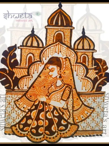 Every intricate design begins with a sketch. This is a concept for a bridal figure set against a palace backdrop, showing the planning that goes into my custom creations.