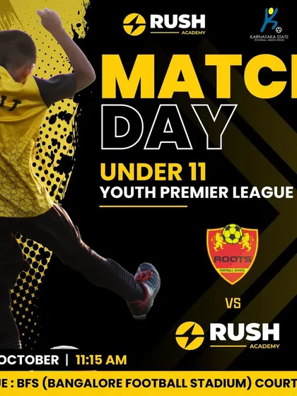 The U11 match day announcement for their game at the Bangalore Football Stadium (BFS), a fantastic venue for our young players to experience.