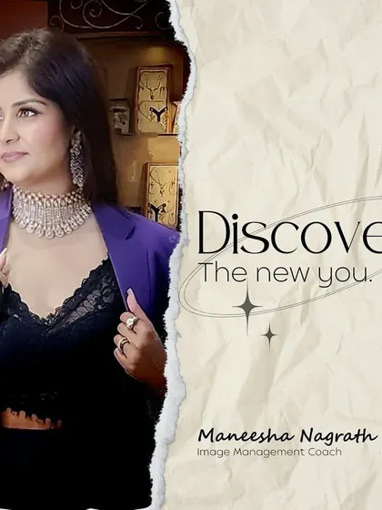 "Discover the new you." A promotional graphic for my image consulting sessions.