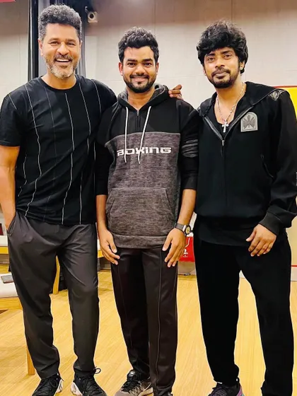 Another picture from the rehearsal studio with both Prabhudeva master and Sandy master. Being in the same room with these two legends is an experience in itself.