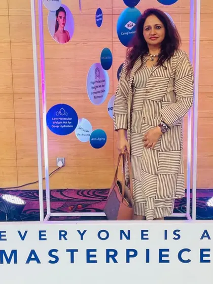 Proud to stay at the forefront of dermatology by attending advanced seminars on treatments like Profhilo. The message "Everyone is a Masterpiece" resonates with my goal to help every patient achieve their best skin.