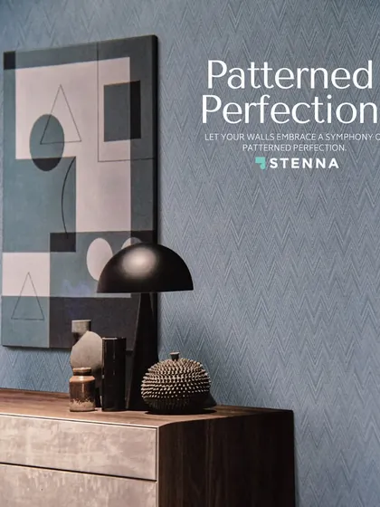 This blue wallpaper from our 'Patterned Perfection' collection showcases a subtle, repeating geometric design. It's a great way to add texture and color to a room without overwhelming the space.