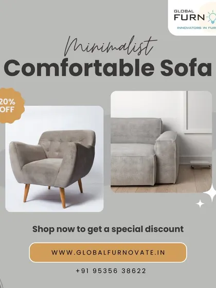 A special discount on our minimalist and comfortable sofas, designed for superior relaxation and style.