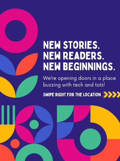 New stories, new readers, new beginnings. A teaser graphic we used before revealing the location of our new Electronic City branch.