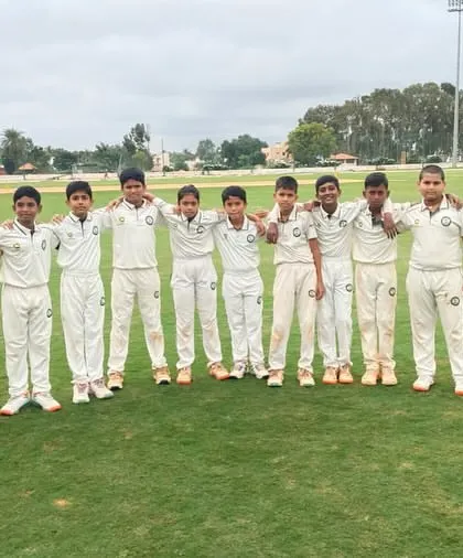 Our U-12 team stands together, ready for their match.