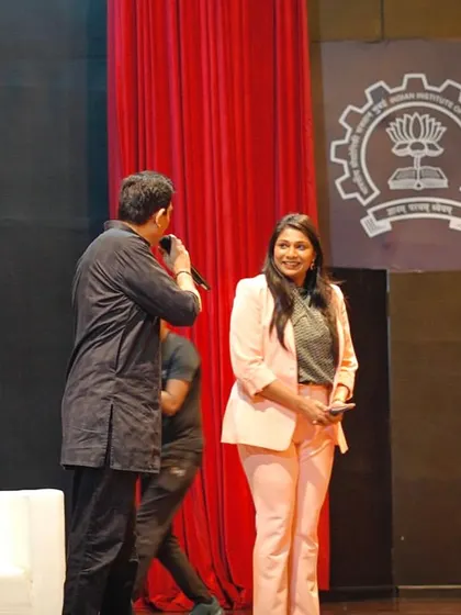 Listening intently to Chef Sanjeev Kapoor's story. As a moderator, my primary job is to be an active listener and ask the questions the audience is thinking.