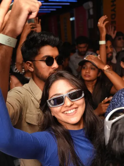 The crowd in Belgaum was incredible, with hands in the air all night.