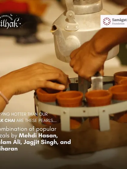 A graphic from a sold-out ghazal evening, promising pearls of music hotter than our adrak chai. We love to have fun with our announcements.