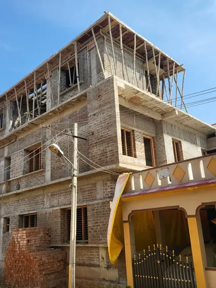 A duplicate of an under-construction site, showing the raw structure before plastering and finishing. This is the skeleton that supports the final design.