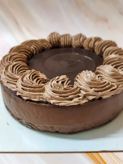 This one is my personal favorite, the Belgian chocolate baked cheesecake I made for my own birthday. It’s incredibly rich and feels like heaven in every bite.