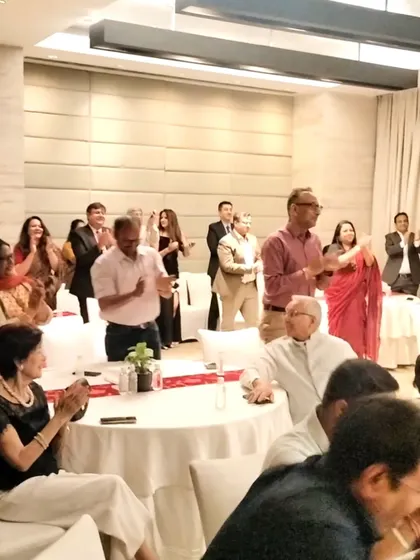 The show ends with a standing ovation from the wonderful audience at the HSBC event.
