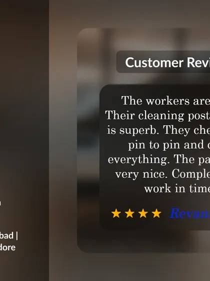 This 4-star review highlights our team's professionalism and cleanliness. The client noted that our workers are nice and that our post-painting cleanup is superb, ensuring everything is checked and cleaned.