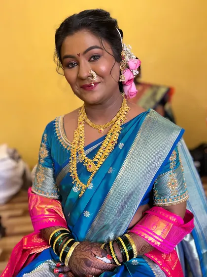 A candid moment during her wedding day.