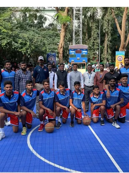 The Jain University team at the All India Inter-University tournament.
