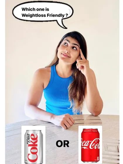 Diet Coke vs. Regular Coke: which one is weight loss friendly? Diet Coke has 0 calories, making it a good substitute if you want to save calories.