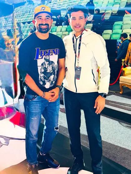 With Rannvijay Singha at an INBL game. When star power meets hoops culture, it creates an electric atmosphere that is great for the sport.