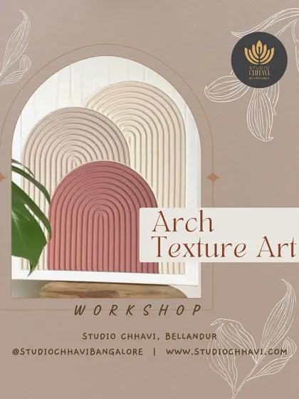 This image showcases the elegant and modern Arch Texture Art you can create in my workshop. Using simple tools, you can make a beautiful, minimalist piece that fits perfectly with contemporary home decor.