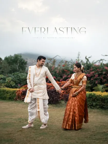 A quiet moment together against a timeless backdrop. This is the kind of everlasting portrait I strive to create, capturing the profound connection between two souls. This image from a beautiful Kannada wedding reflects the elegance and grace of traditional ceremonies.
