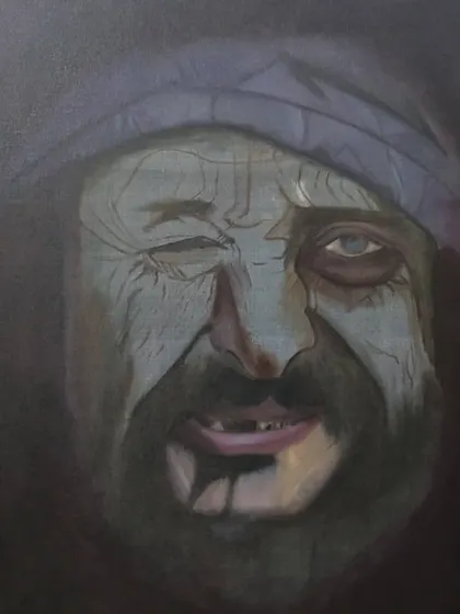 The underpainting is getting more refined. I'm starting to introduce subtle color variations in the skin to prepare for the hyperrealistic details to come.