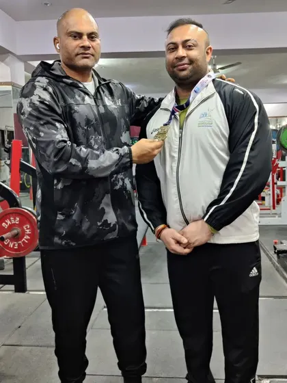 With my coach, the best in India. His guidance is the reason for my success.
