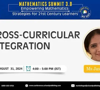 The official banner for my presentation on cross-curricular integration at the S Chand Mathematics Summit. This highlights my focus on showing how literacy and numeracy are interconnected.