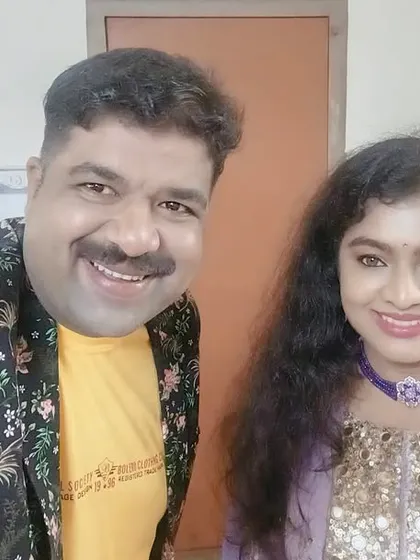A selfie with a singer at the Gurukiran musical night in Dharmasthala. The atmosphere at such events is always divine.