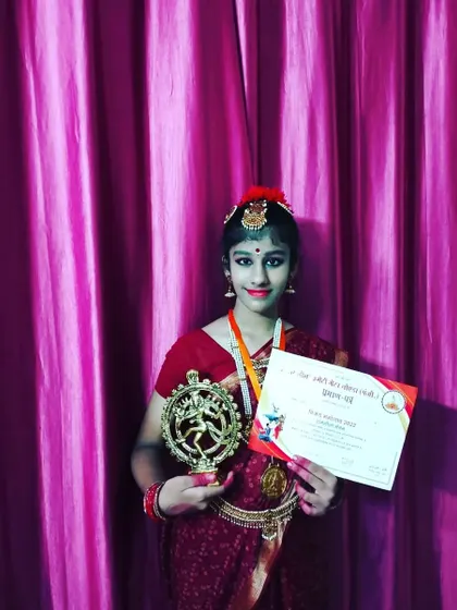 Proud moments of my students with their trophies and certificates from various online and offline competitions, showcasing their consistent achievements.