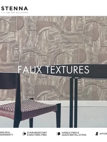 This faux texture wallpaper creates a stunning 3D effect with its abstract geometric shapes. It's an ideal choice for a modern dining room or living area, adding visual interest and a contemporary feel.