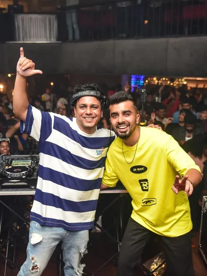 Posing with the powerhouse DJ Flipsyde after a wild Saturday night. The energy was off the charts.
