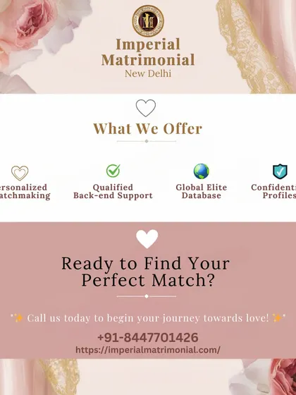 We offer a suite of premium services including personalized matchmaking, access to a global elite database, and qualified back-end support. Every client profile is handled with the utmost confidentiality.