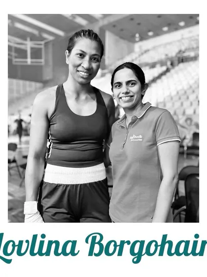 Behind every punch is a world of discipline. A photo with the incredible Olympic boxer, Lovlina Borgohain.