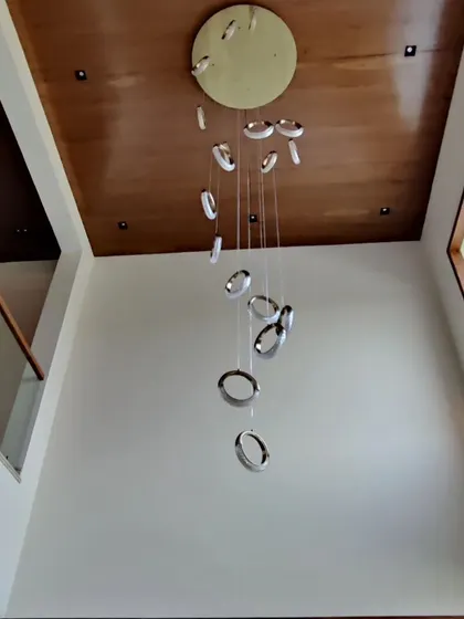 Another angle of the modern ring chandelier.