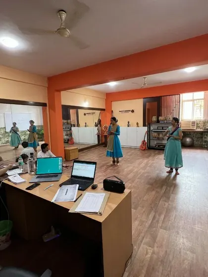 Our studio is designed to facilitate learning, with ample space for movement and mirrors for students to observe their form.