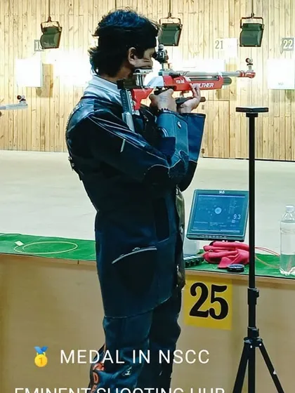 A focused shot of our national champion Thilak during a competition, showcasing the precision required to compete at the highest level.