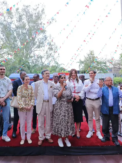 Our director, Patricia Loison, addresses the audience alongside representatives from various Francophone countries. Our festivals are a collaborative effort, showcasing the diversity of the French-speaking world.