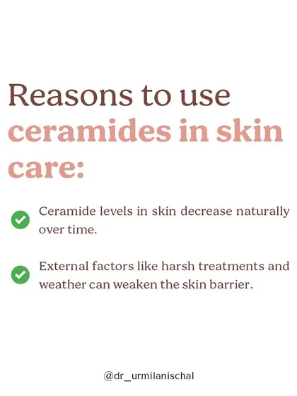 Why should you use ceramides? Your skin's natural ceramide levels decrease over time due to aging and external factors like harsh weather. Replenishing them helps strengthen a weakened skin barrier.