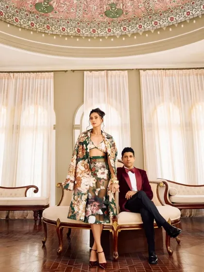 These images are from the editorial spread I styled for Farhan and Shibani Akhtar in Travel + Leisure. We curated a range of looks, from a bold animal print set by Rara Avis to elegant floral coordinates, to tell a story of luxury and togetherness.