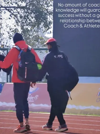 The coach-athlete relationship is everything. This moment was captured at the National Games. I believe success is built on trust, guidance, and mutual respect, and I walk with my athletes every step of the way.