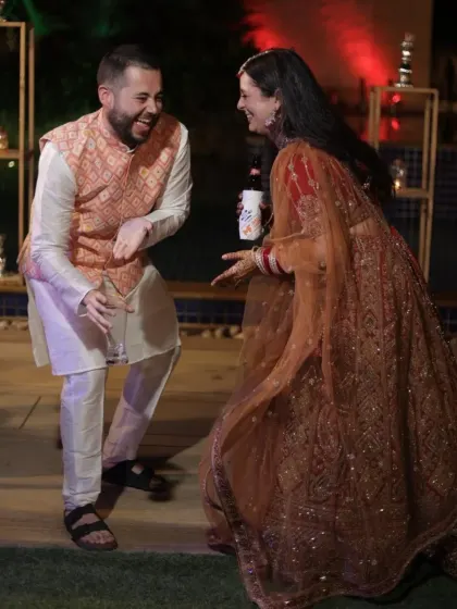 A candid shot of a couple lost in their own world on the dance floor. This is the kind of unposed, happy moment I am always looking for.