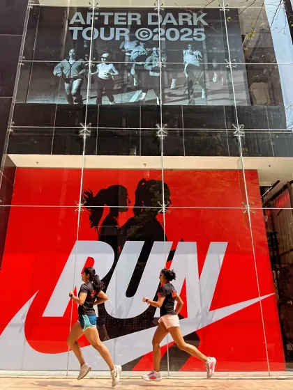 More grit than glitter. A shot from a training run for the Nike After Dark Tour. Join our community for our final training session at Mumbai University ground.