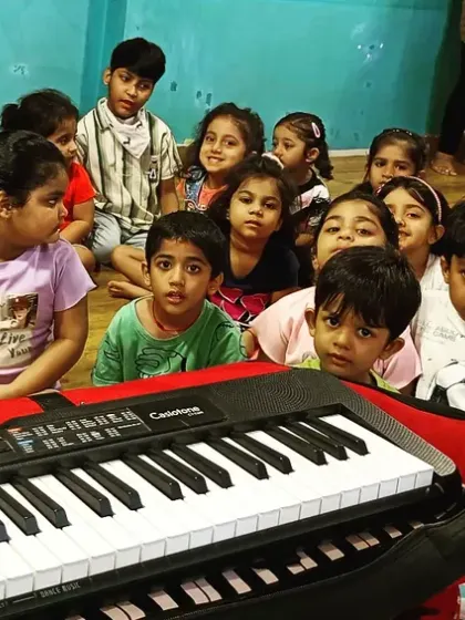 Our offline classes are filled with energy, curiosity, and the sound of music. This is a snapshot of one of our kids' group piano classes in Mumbai, where we learn about rhythm, melody, and the joy of making music together.