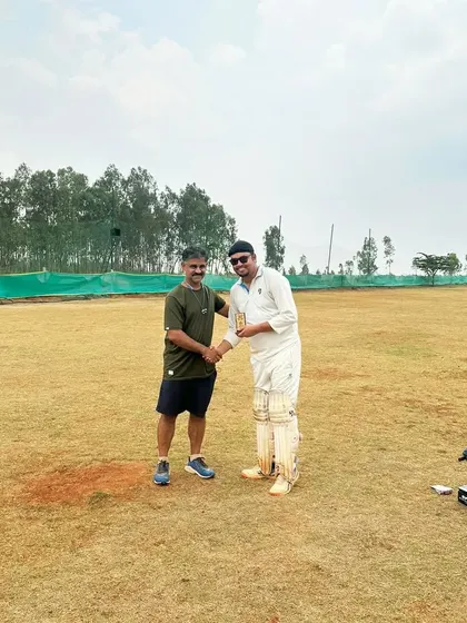 A batsman is recognized for his crucial knock in the BCA Super League. Every run counts in a knockout game.